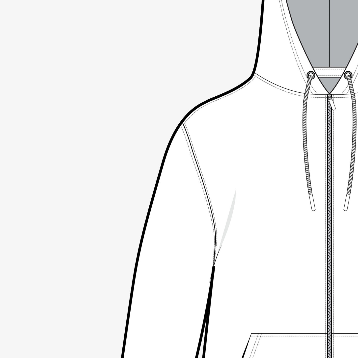 Classic-Fit Full zip Hoodie TECH PACK