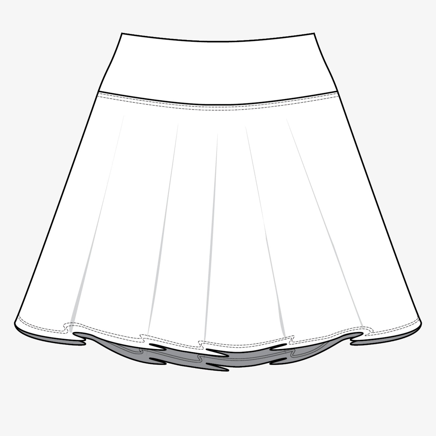 High-rise tennis skirt TECH PACK