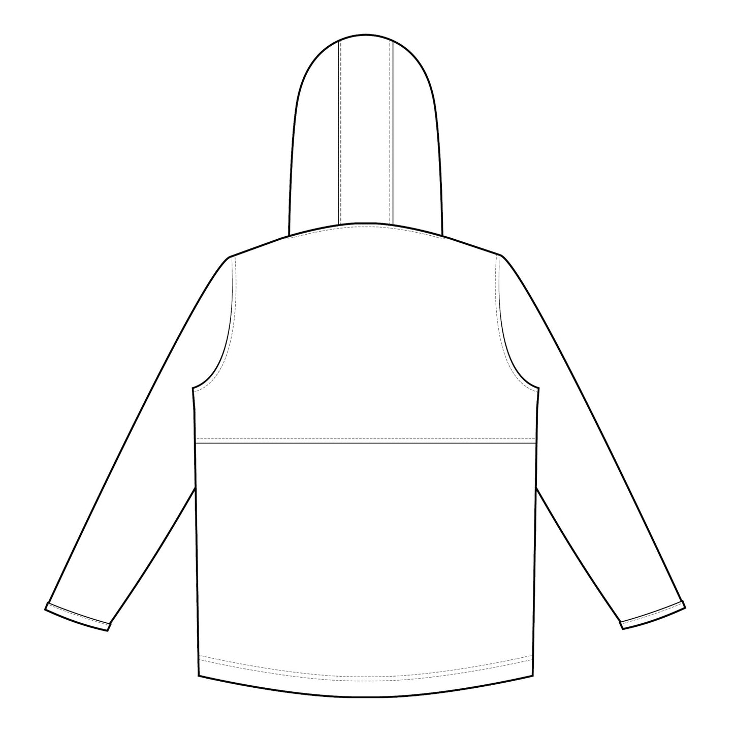Half Zip performance jacket 2D CADS