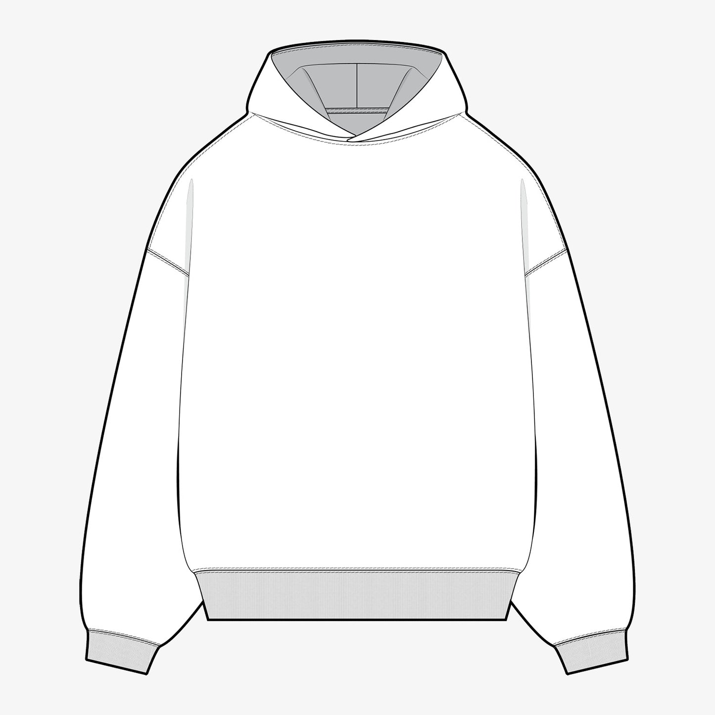 Crossover Hoodie with Side Seam Pockets V1 TECH PACK