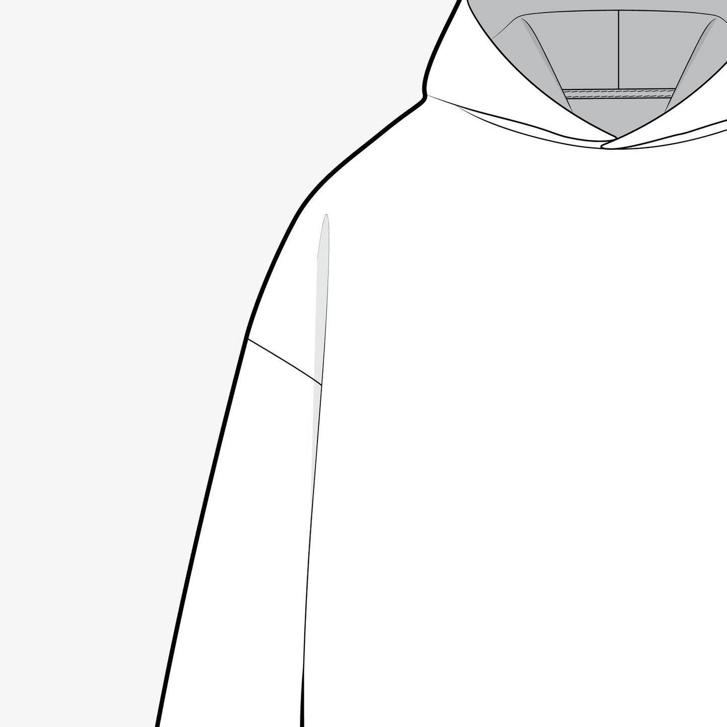 Crossover Hoodie with Side Seam Pockets V2 TECH PACK