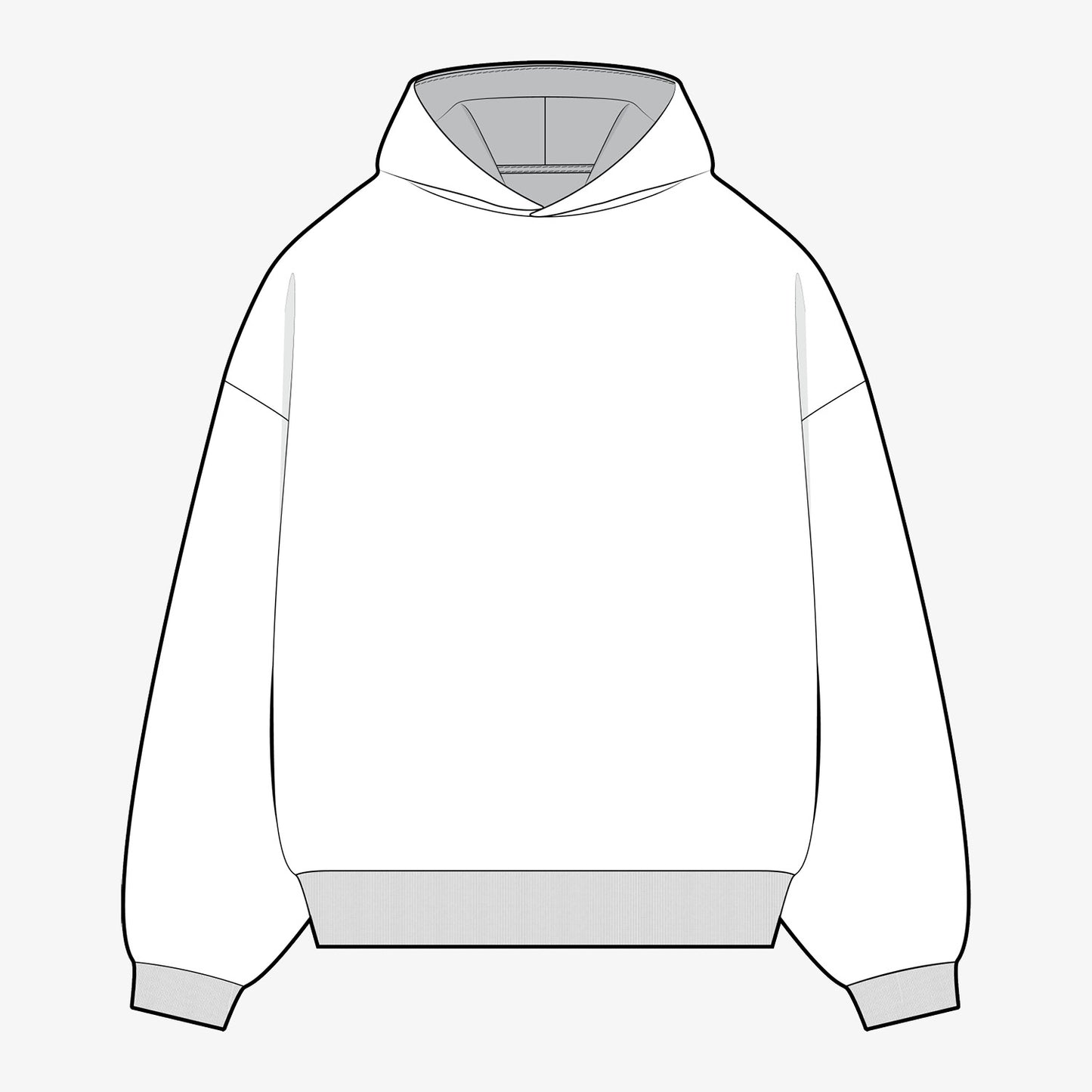 Crossover Hoodie with Side Seam Pockets V2 TECH PACK