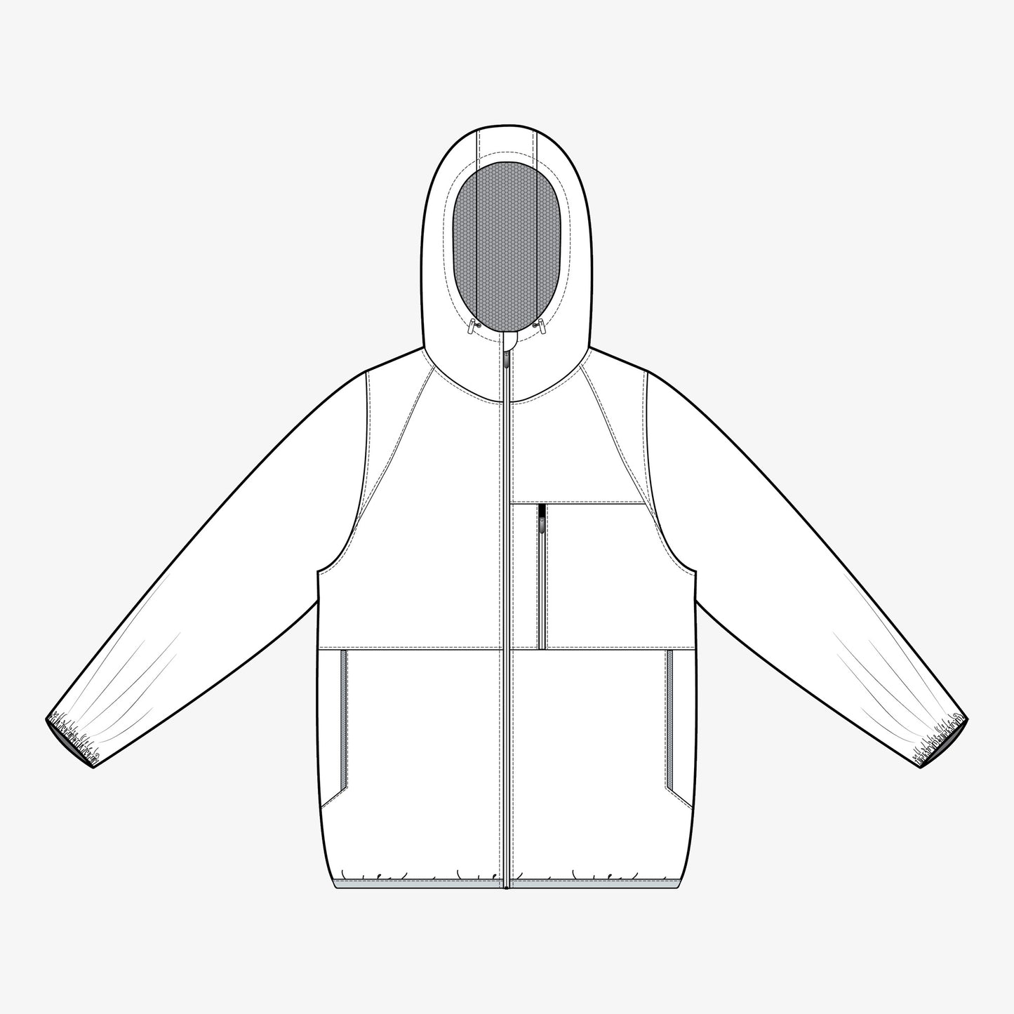 Full Zip Performance Jacket with Hood PATTERN