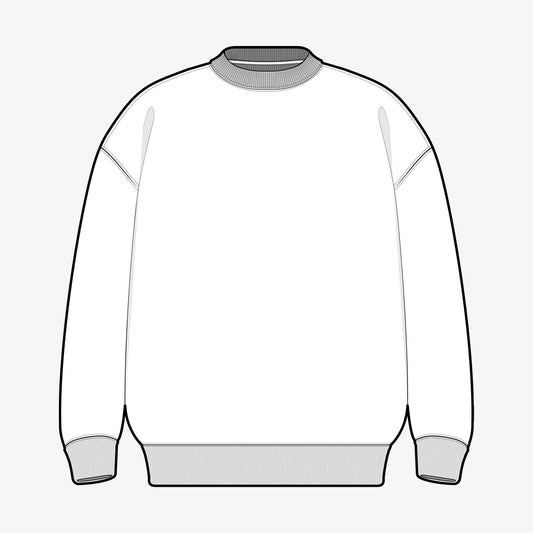 Oversized Crew Neck Sweatshirt 2D CADS