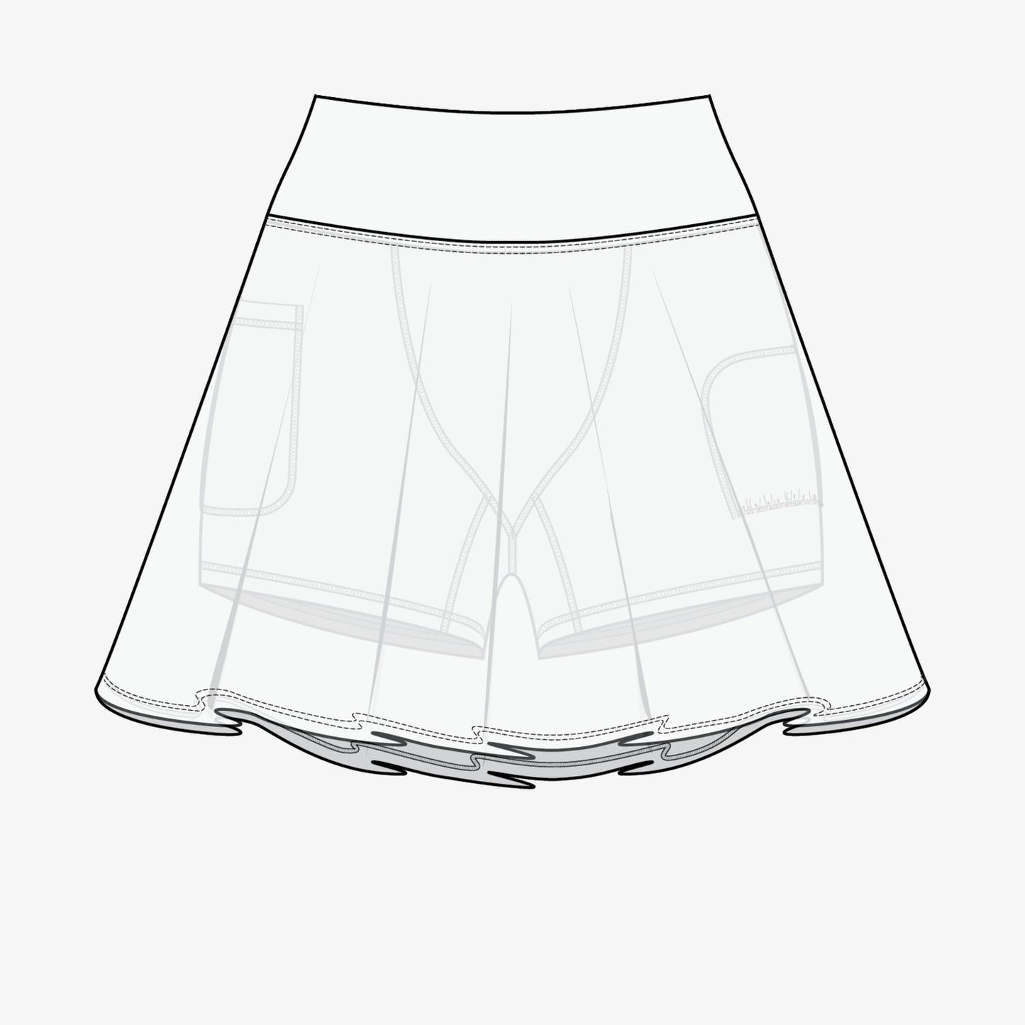 High-rise tennis skirt TECH PACK